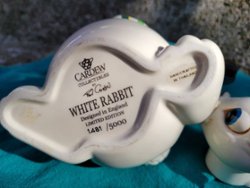 White Rabbit and Elephant with Tea Pot on a Pillow